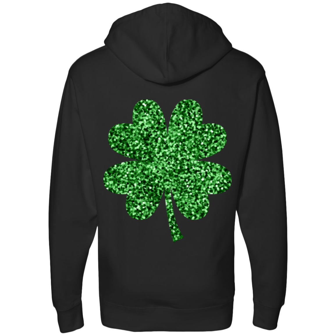 Glitter St. Pattys Day Midweight Hooded Sweatshirt