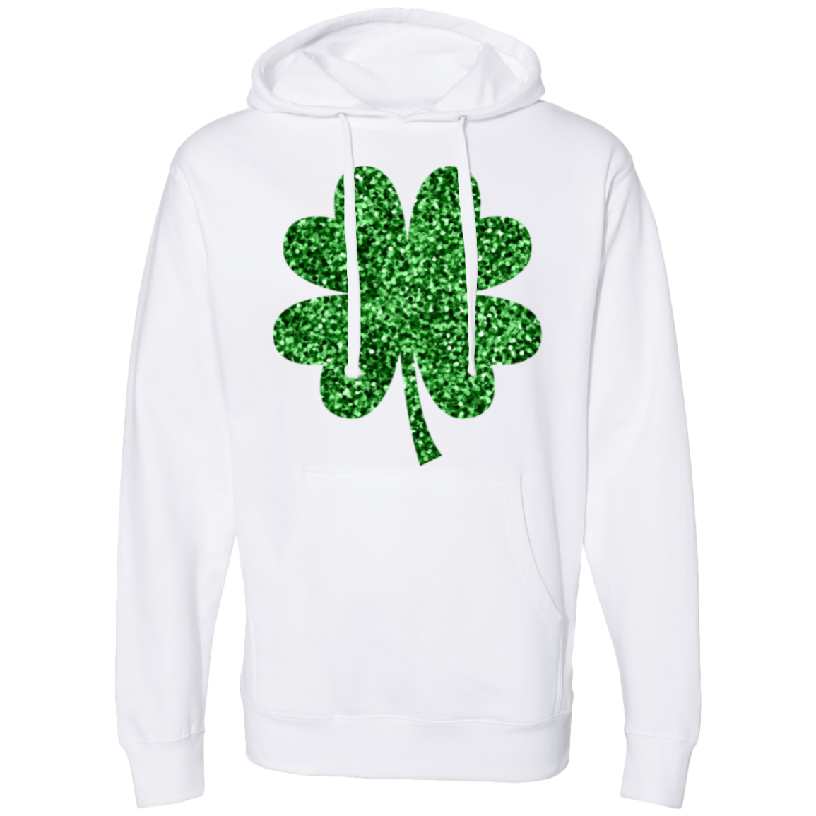 Glitter St. Pattys Day Midweight Hooded Sweatshirt
