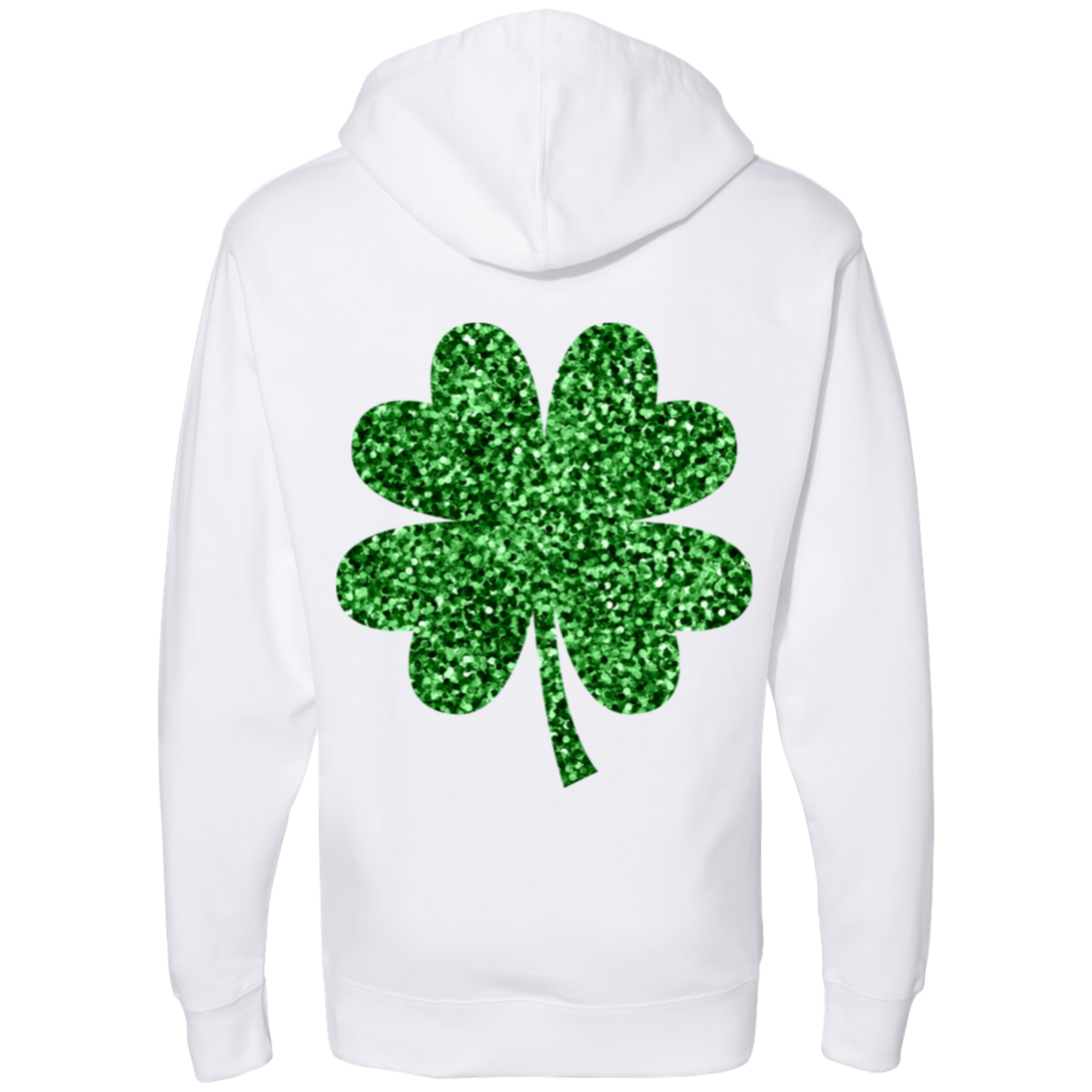 Glitter St. Pattys Day Midweight Hooded Sweatshirt