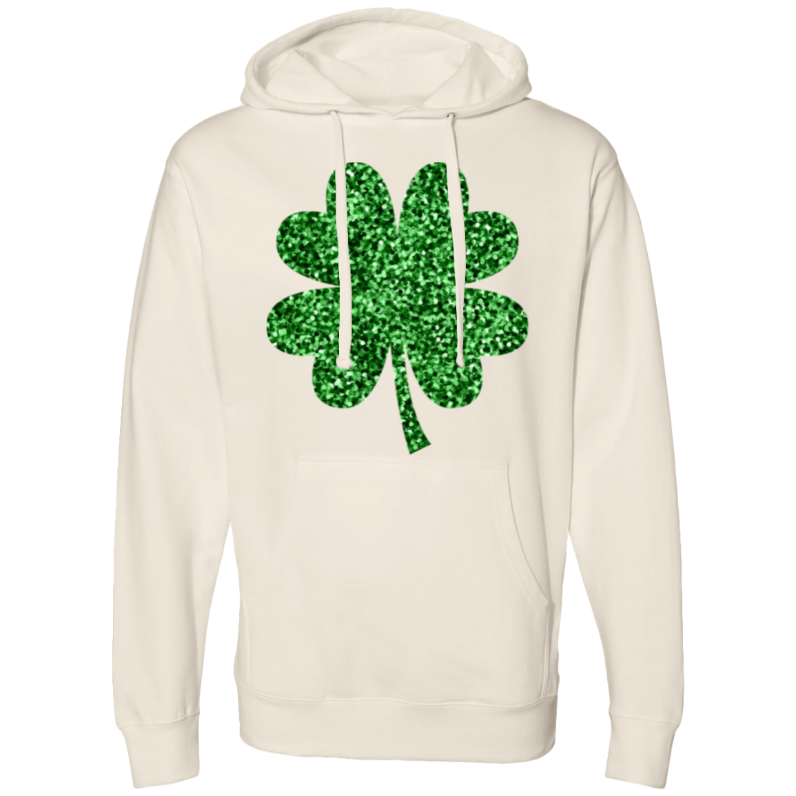 Glitter St. Pattys Day Midweight Hooded Sweatshirt
