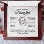 To My Beautiful Daughter - Always Keep Me in Your Heart - Love Mom - Forever Love Necklace