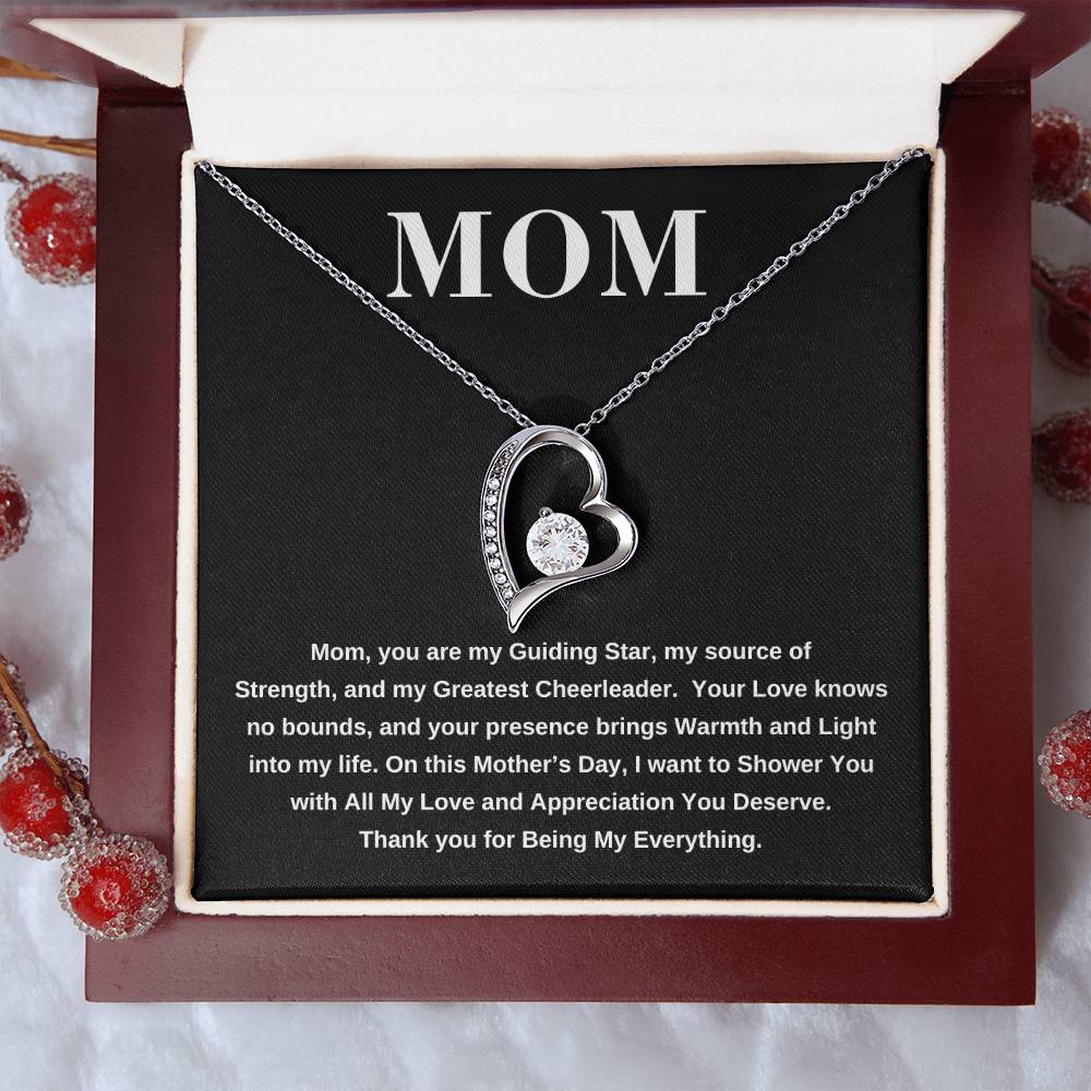 Mom- You are My Guiding Star-Forever Love Necklace- Blk