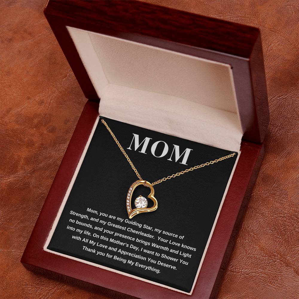 Mom- You are My Guiding Star-Forever Love Necklace- Blk