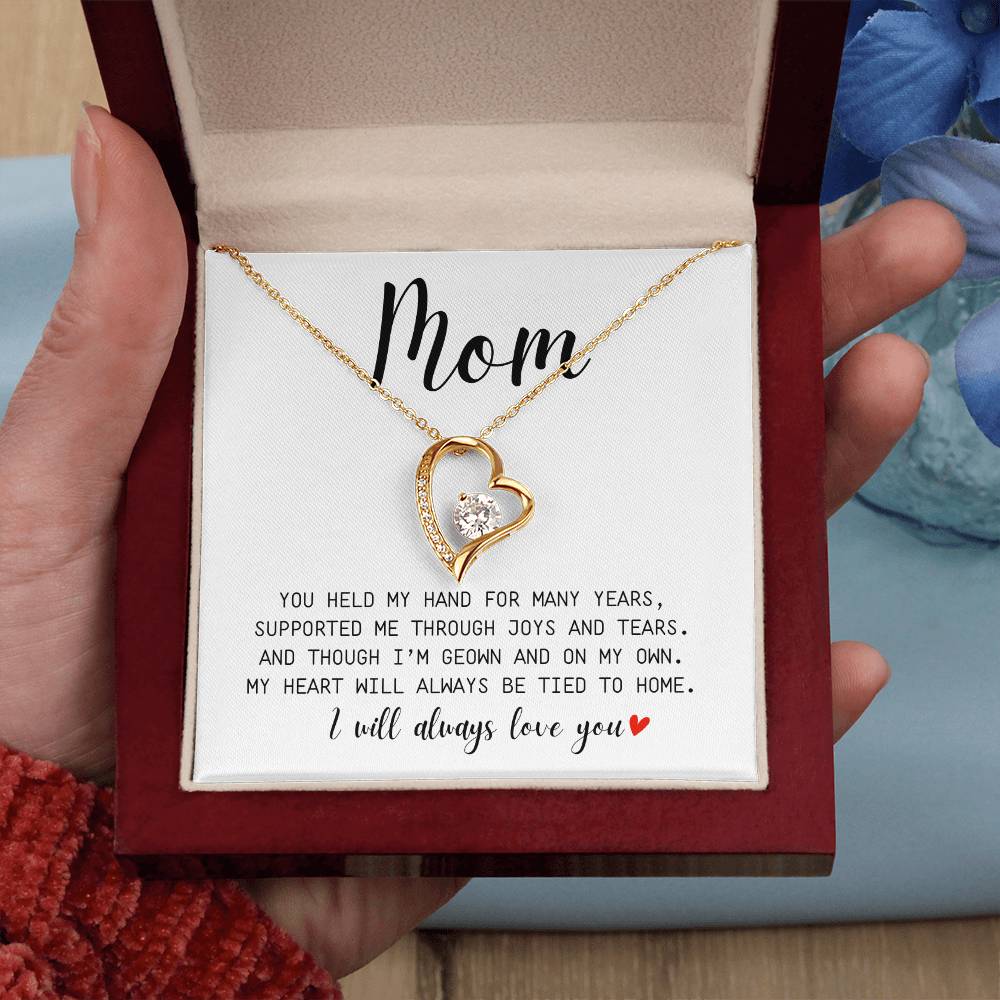 MOM GIFT - YOU HELD MY HAND-Forever Love Necklace