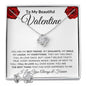 To My Beautiful Valentine - Love Knot Earring & Necklace Set