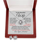 To My Beautiful Wife - Love Knot Earring & Necklace Set