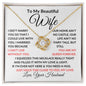 To My Wife - Love Knot Necklace