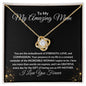 To My Amazing Mom - Love Knot Necklace