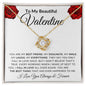 To My Valentine - Love Knot Necklace
