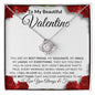 To My Beautiful Valentine - Love Knot Necklace