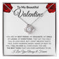 To My Valentine - Love Knot Necklace