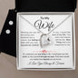 To My Wife - Forever Love Necklace + Clear CZ Earrings