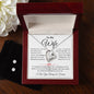 To My Wife - Forever Love Necklace + Clear CZ Earrings