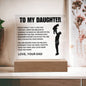 To My Daughter | Straighten Your Crown | Acrylic LED Lamp