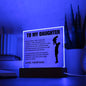 To My Daughter | Straighten Your Crown | Acrylic LED Lamp