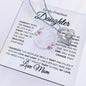 To My Beautiful Daughter - Always Keep Me in Your Heart - Love Mom - Forever Love Necklace