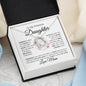 To My Beautiful Daughter - Always Keep Me in Your Heart - Love Mom - Forever Love Necklace