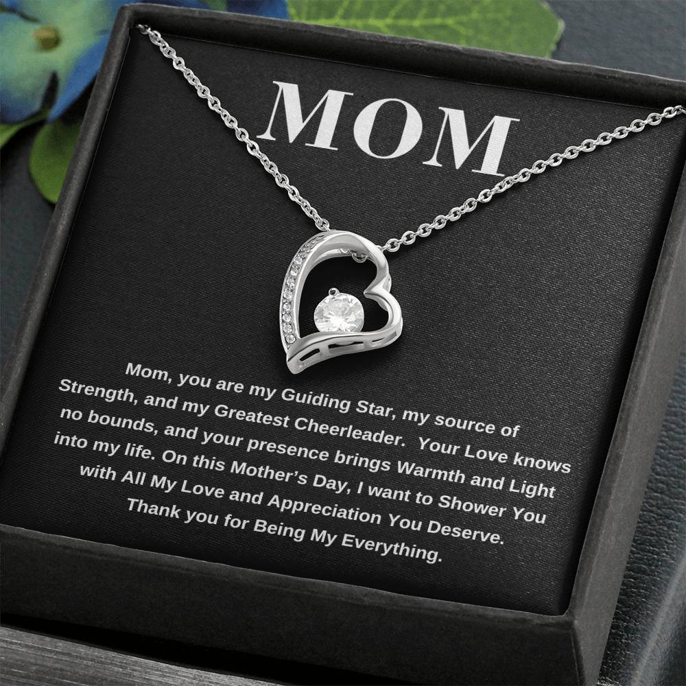 Mom- You are My Guiding Star-Forever Love Necklace- Blk