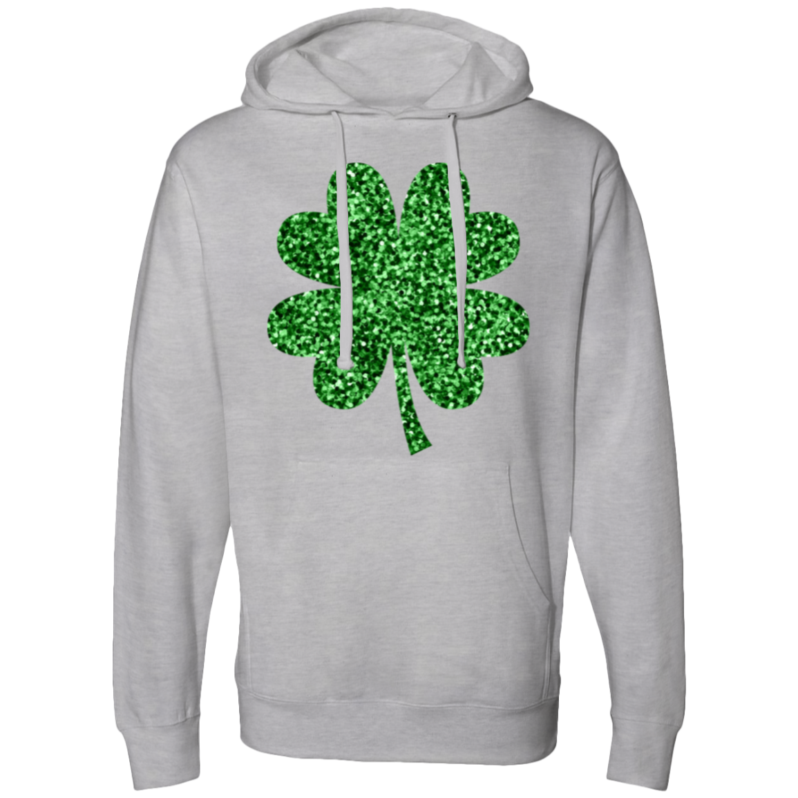 Glitter St. Pattys Day Midweight Hooded Sweatshirt