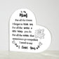 I Love You Mom Acrylic Keepsake - Perfect Mother's Day, Birthday Gift from Son or Daughter - Cute Decorations and Sentimental Reminder of Your Love