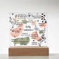 Daily Affirmations Acrylic Square Plaque