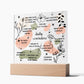Daily Affirmations Acrylic Square Plaque