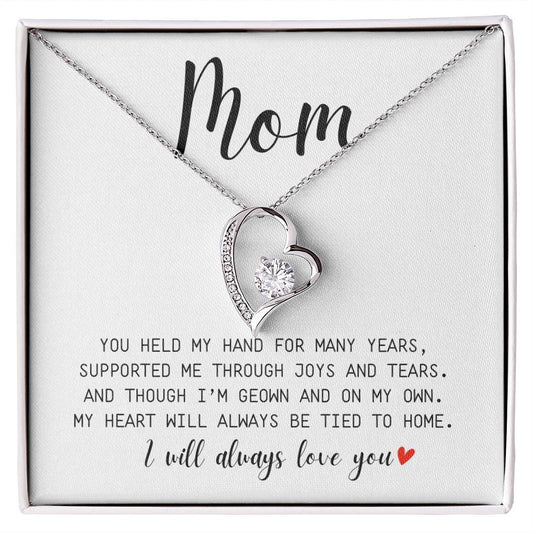 MOM GIFT - YOU HELD MY HAND-Forever Love Necklace