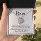 MOM GIFT  FROM DAUGHTER - YOU HELD MY HAND -  Forever Love Necklace